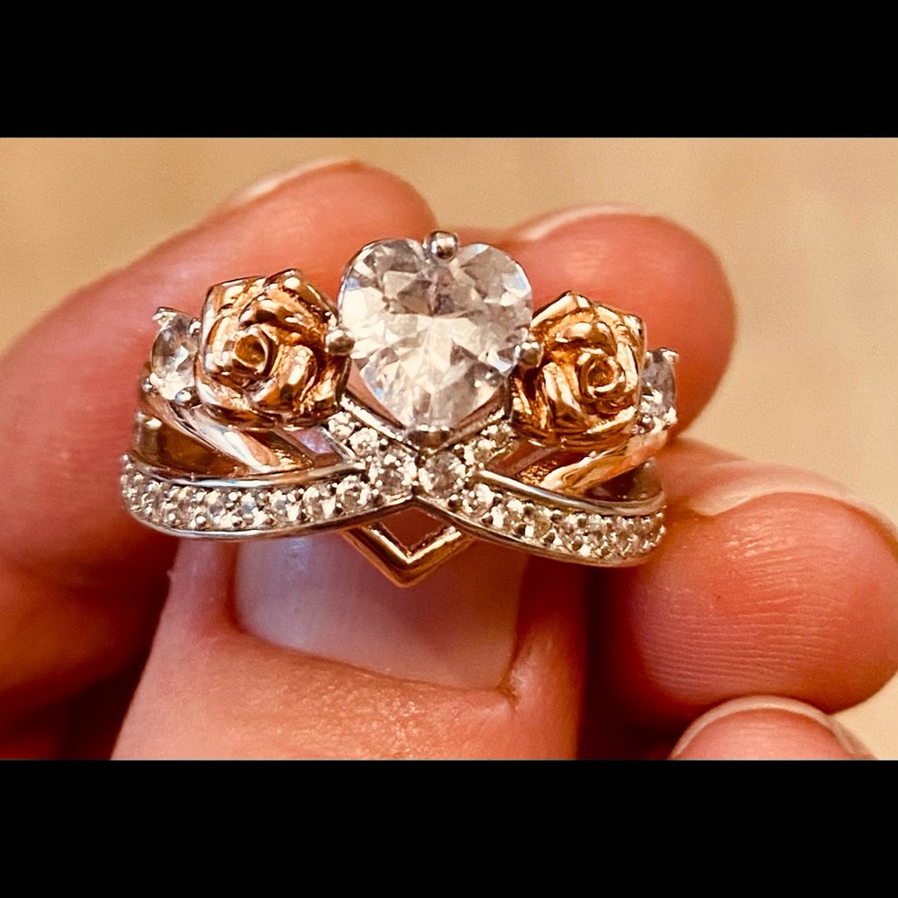 925 Vancaro size 8 two toned ring